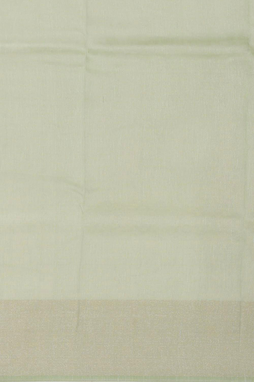 Image of Linen Jute Light Pista Green Saree